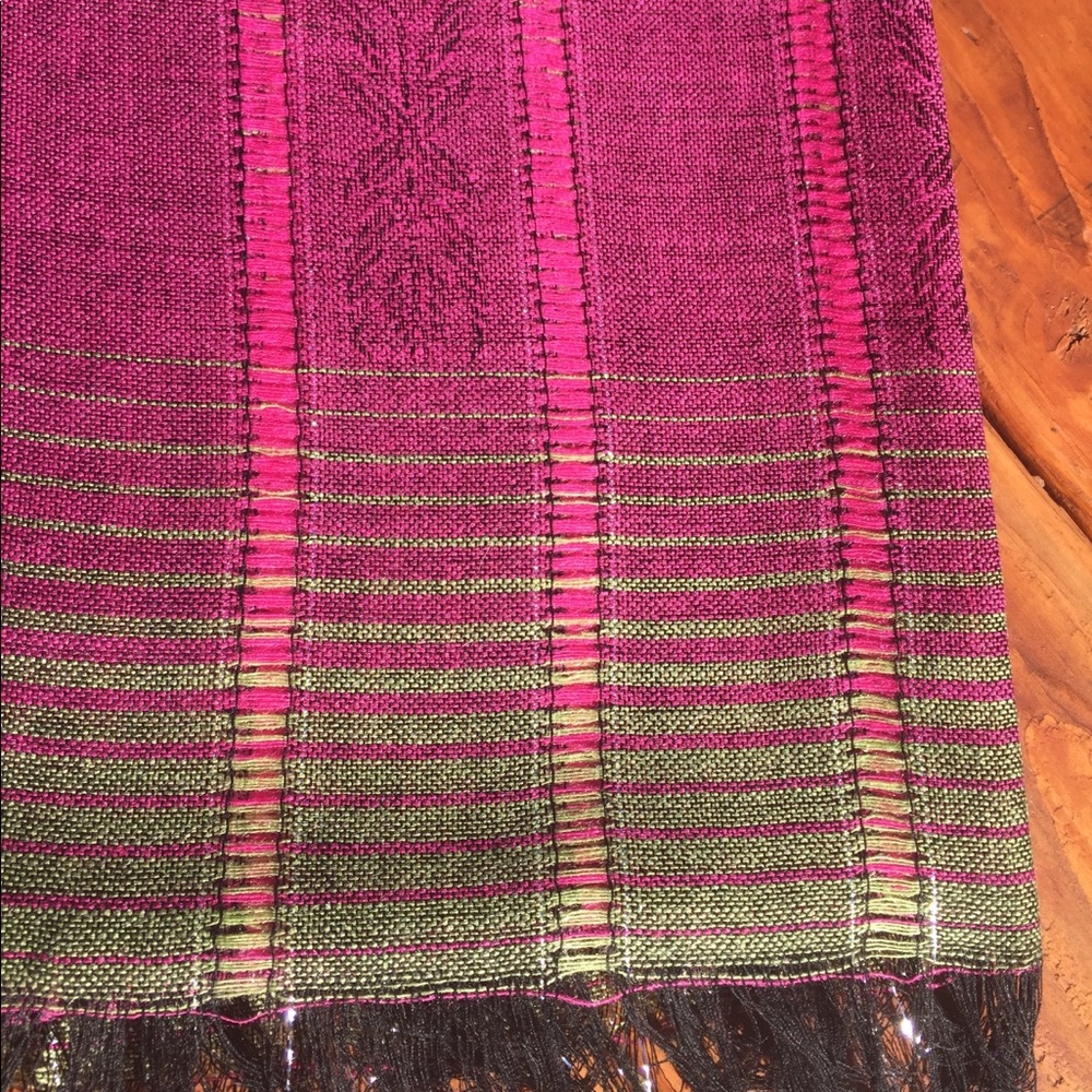 Fuchsia Black Yellow Lightweight Neck Scarf New